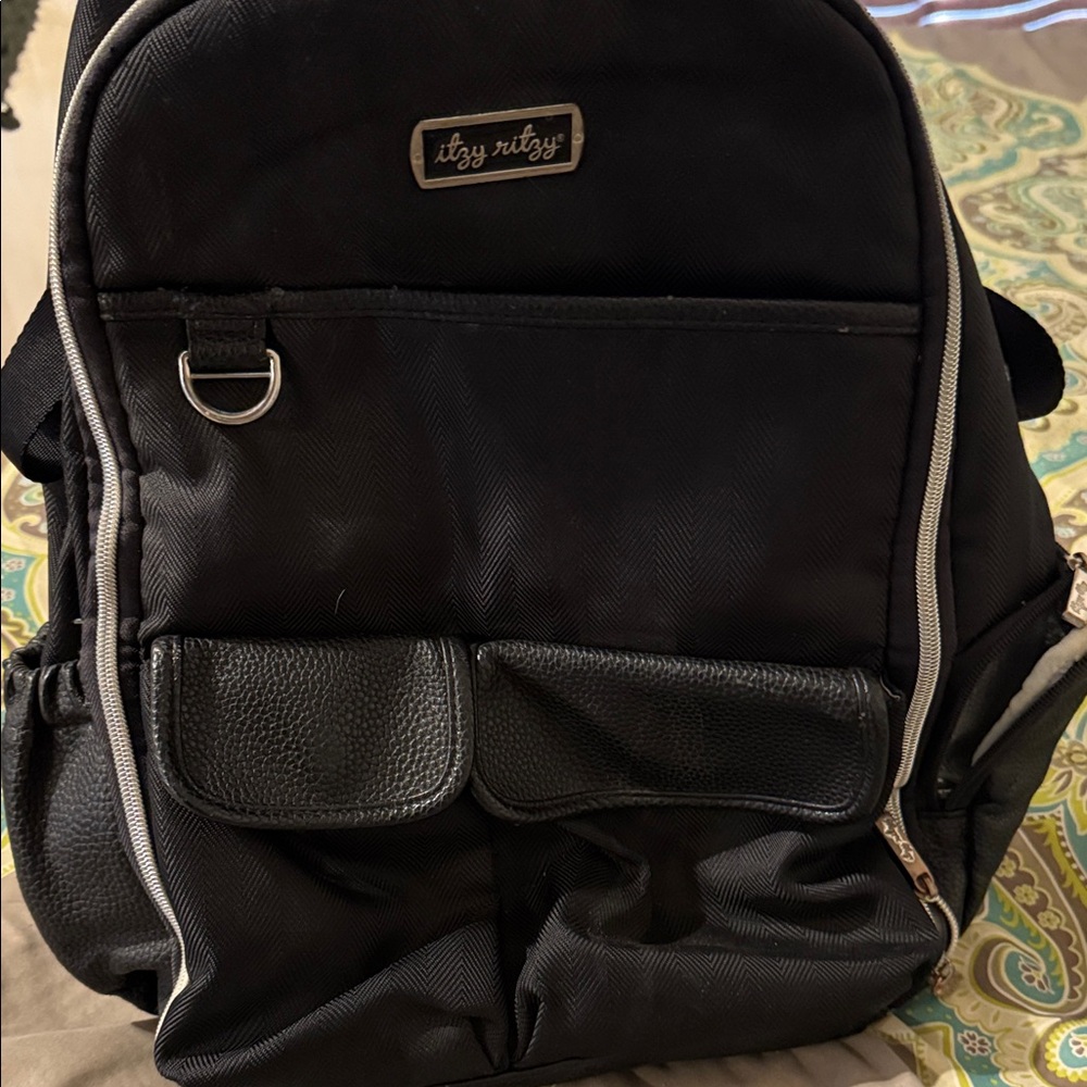Itzy Ritzy Black Backpack diaper bag